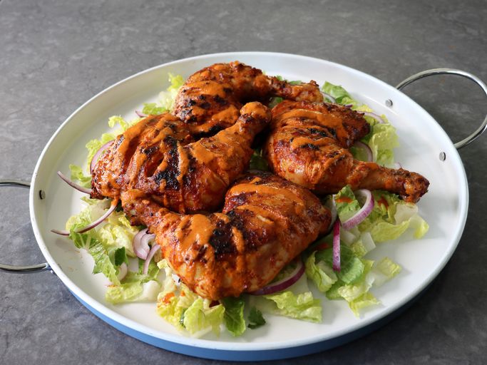 Grilled Peri-Peri Chicken with Spiced Pap and Tomato Salsa