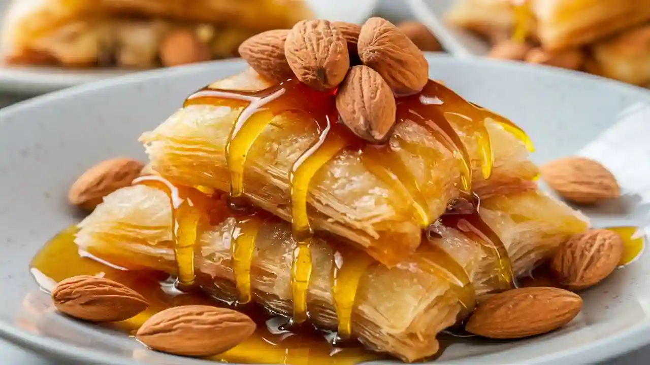 Honey-Almond Baklava Rolls with Citrus Syrup