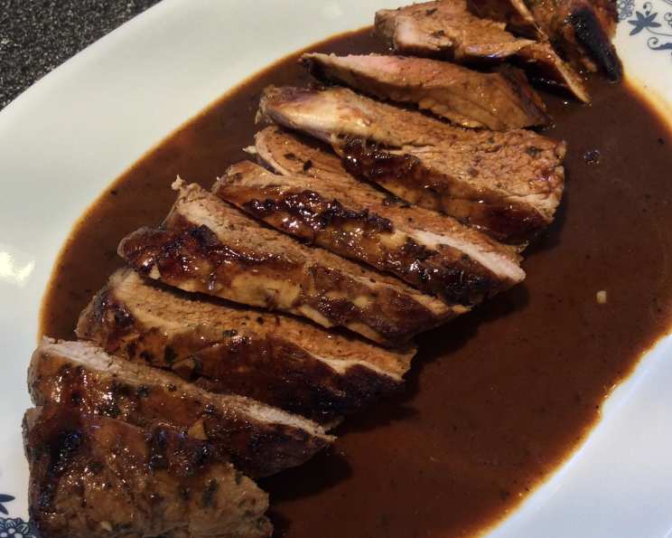 Denary Spice-Rubbed Pork Tenderloin with Pan Sauce
