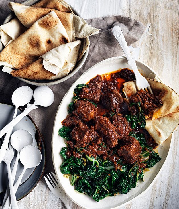 Slow-Simmered Berbere Beef Stew with Injera