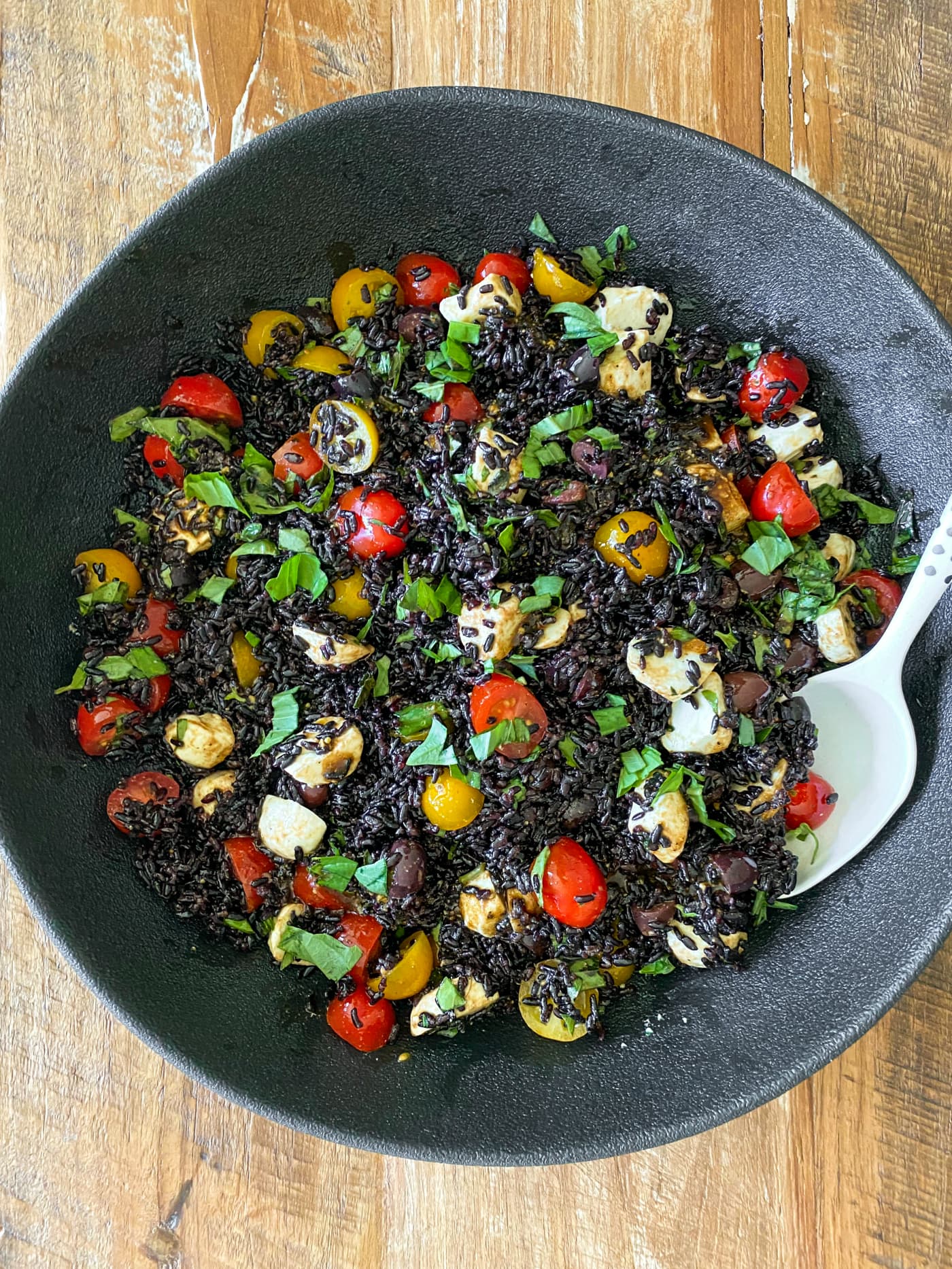 Forbidden Black Rice and Baby Kale Salad with Citrus Vinaigrette