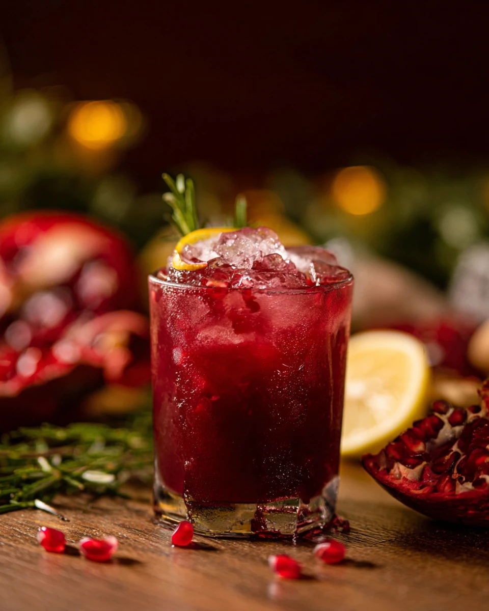 Smoky Black Pomegranate Cocktail with Ginger Mocktail Option
