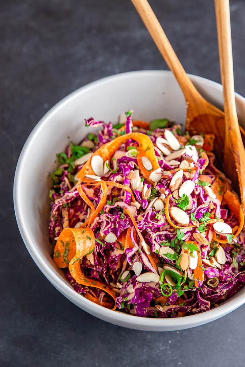 Tangy Summer Cabbage and Carrot Slaw