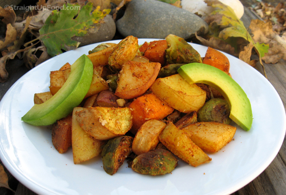 Spiced Root Vegetable Medley with Lemon-Garlic Dressing