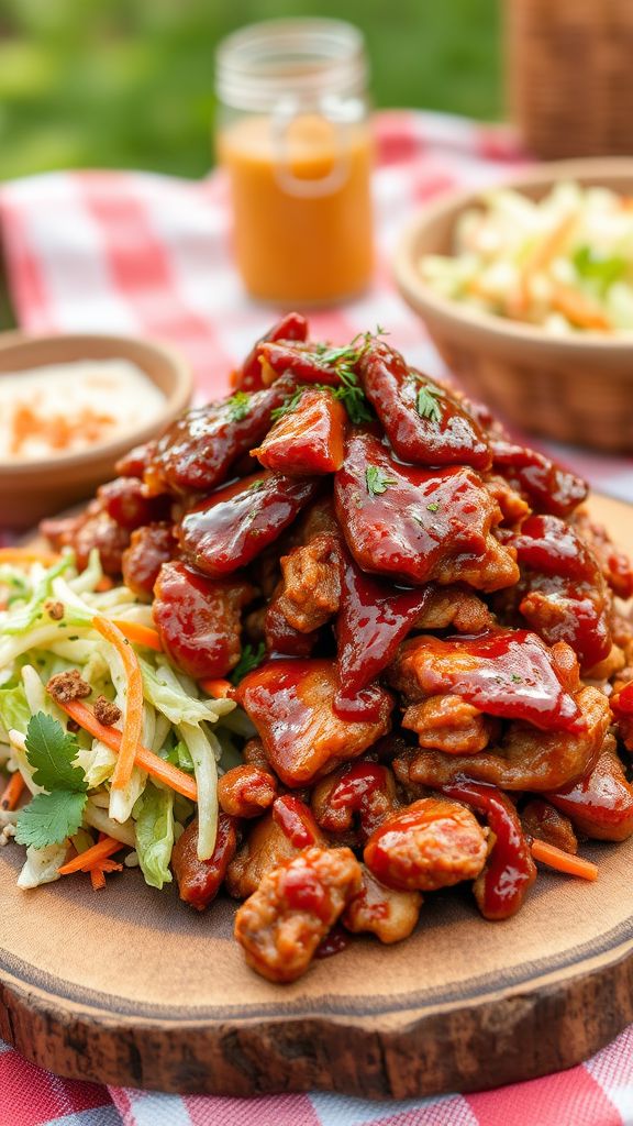 Triple-Protein BBQ Stack with Lettuce and Mayo