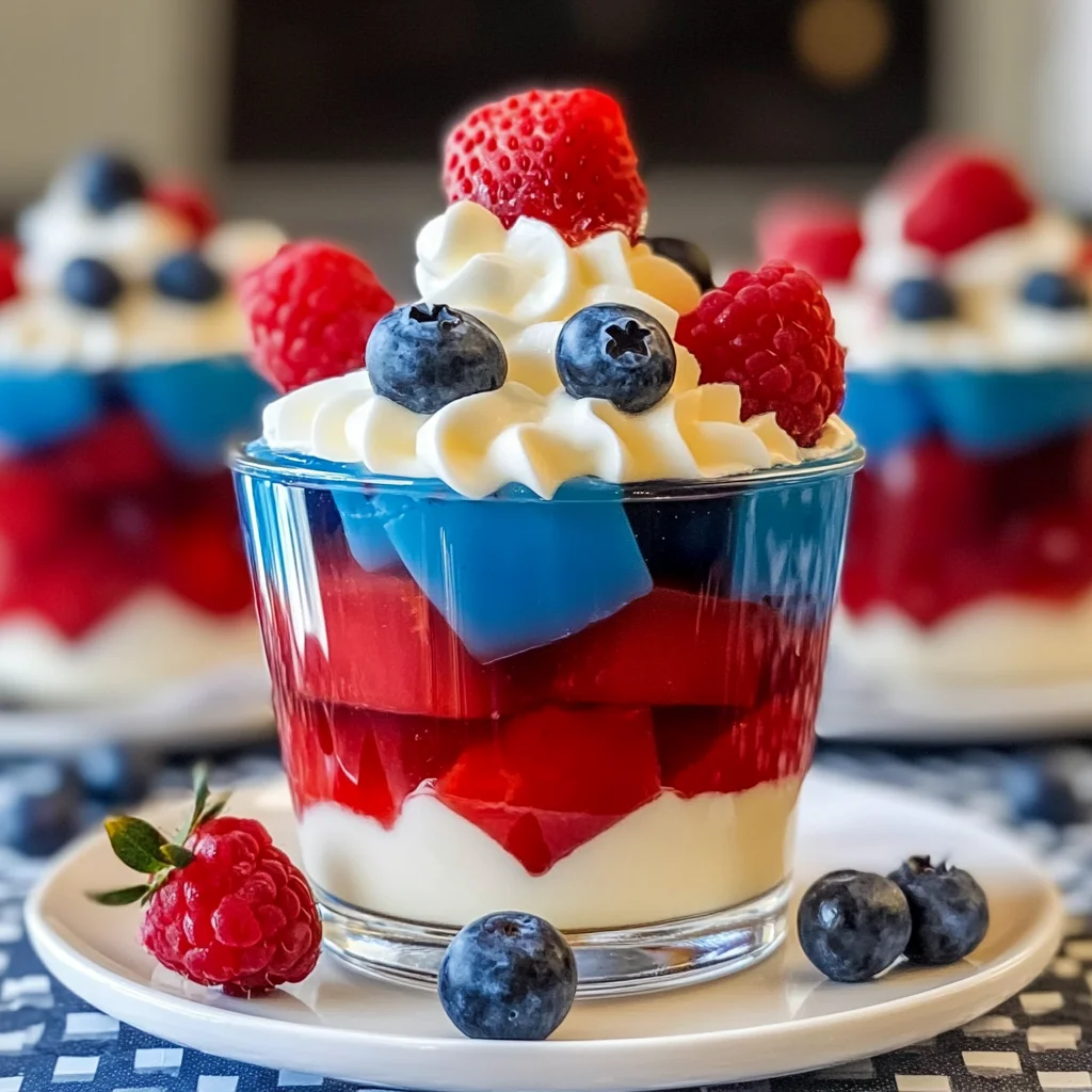 Layered Gelatin Berry Parfait