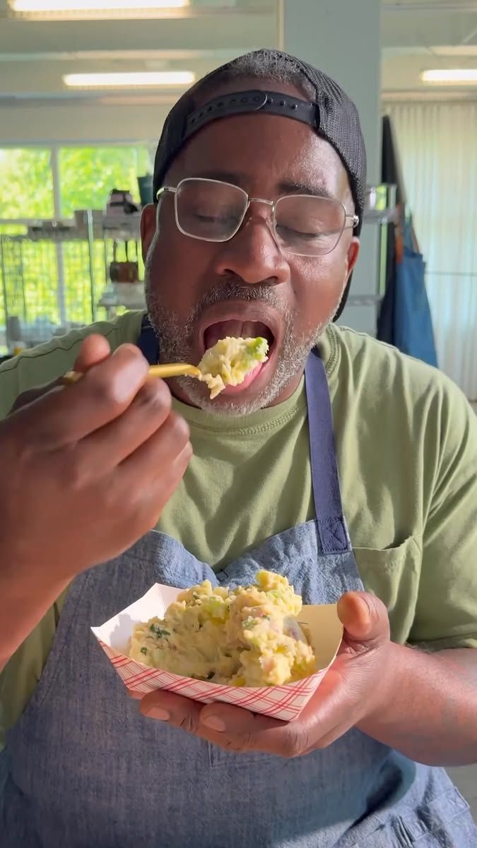 Deli-Style Potato Salad with Mustard and Hard-Boiled Eggs