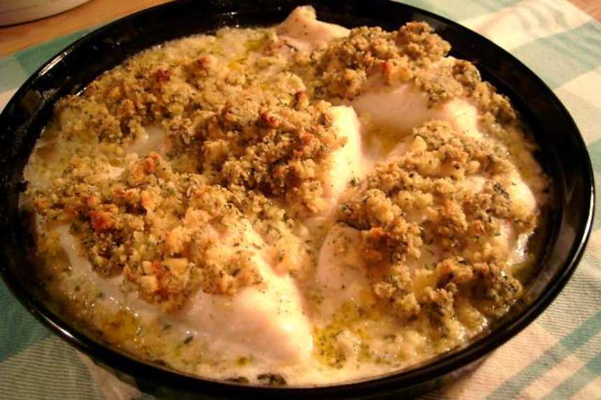 Baked Scottish Haddock with Mustard and Parsley Crust