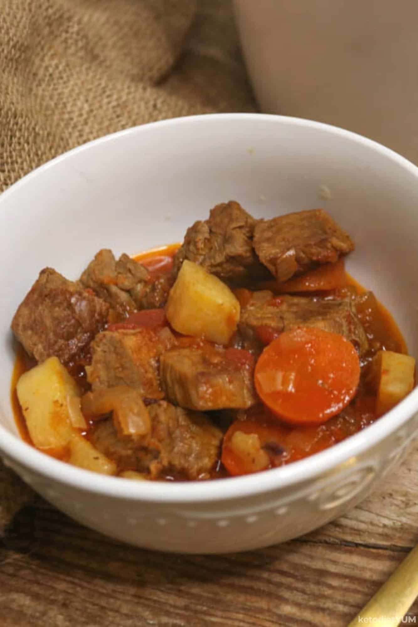 Keto Herb-Roasted Beef & Vegetable Stew