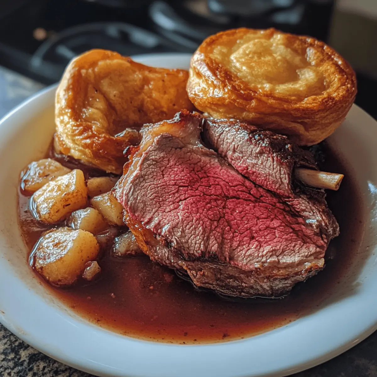 Slow-Roasted British Beef with Horseradish Yorkshire Pudding