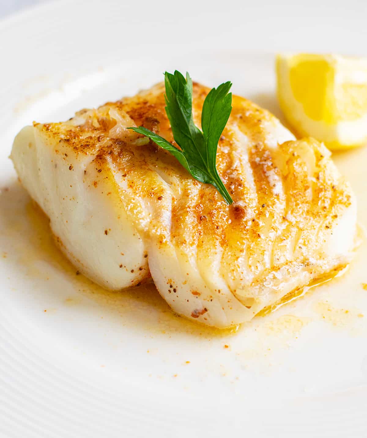 Pan-Seared Cod with Pea Purée and Crispy Bacon