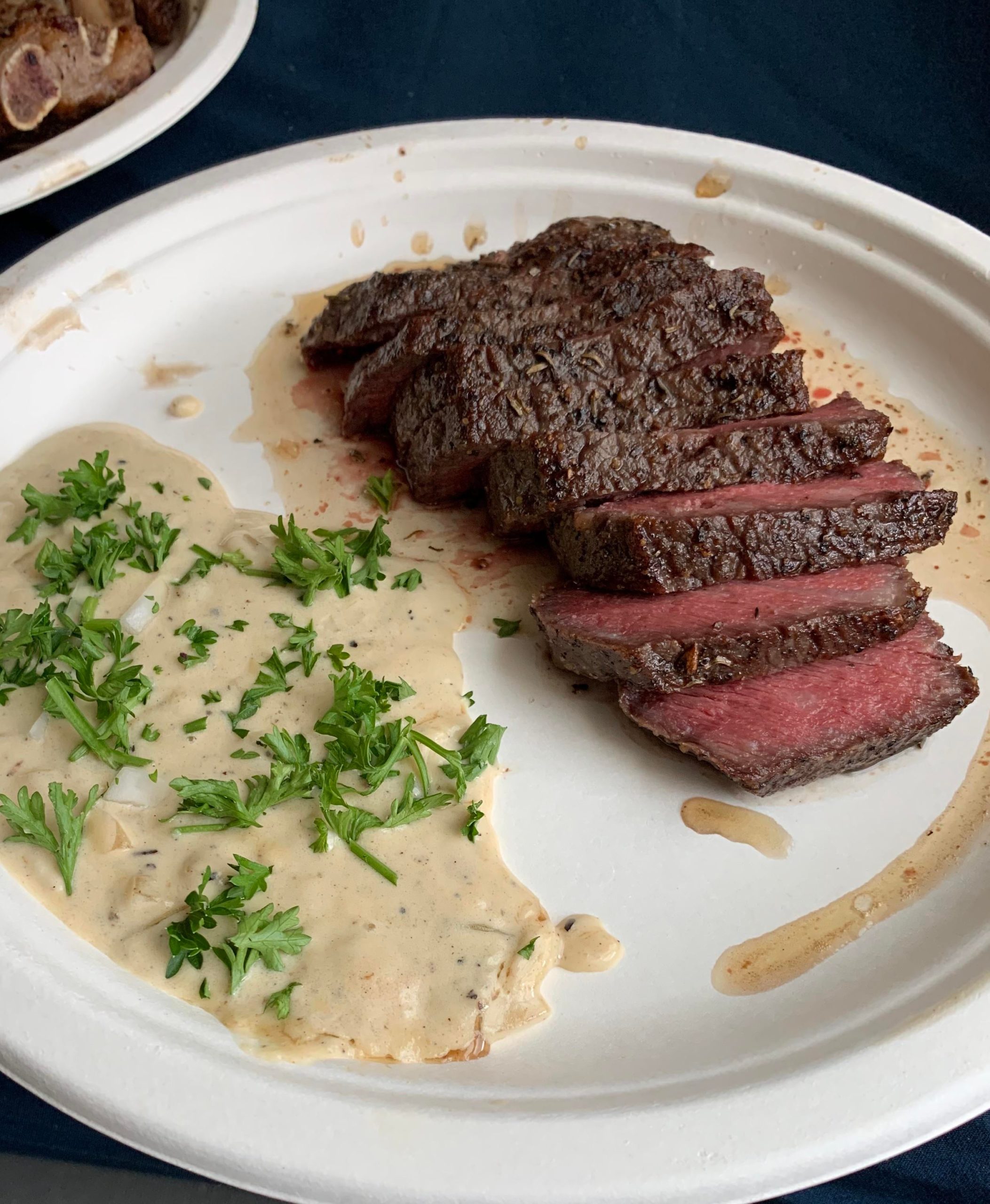 Dry-Aged Wagyu Ribeye with Charred Scallion Butter