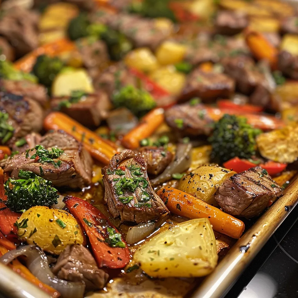 Sheet Pan Quinary-Spiced Beef and Vegetables