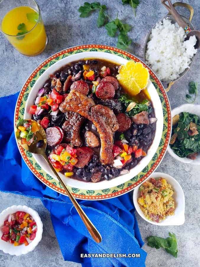 Feijoada with Farofa and Orange-Citrus Salad