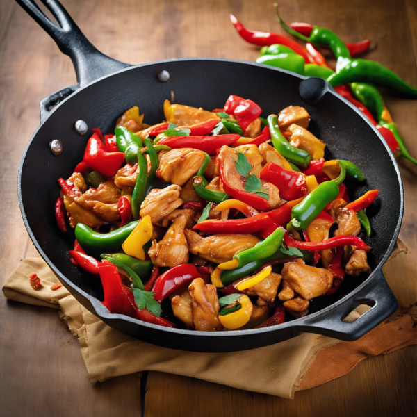 Senary-Spiced Chicken Stir Fry with Bell Peppers