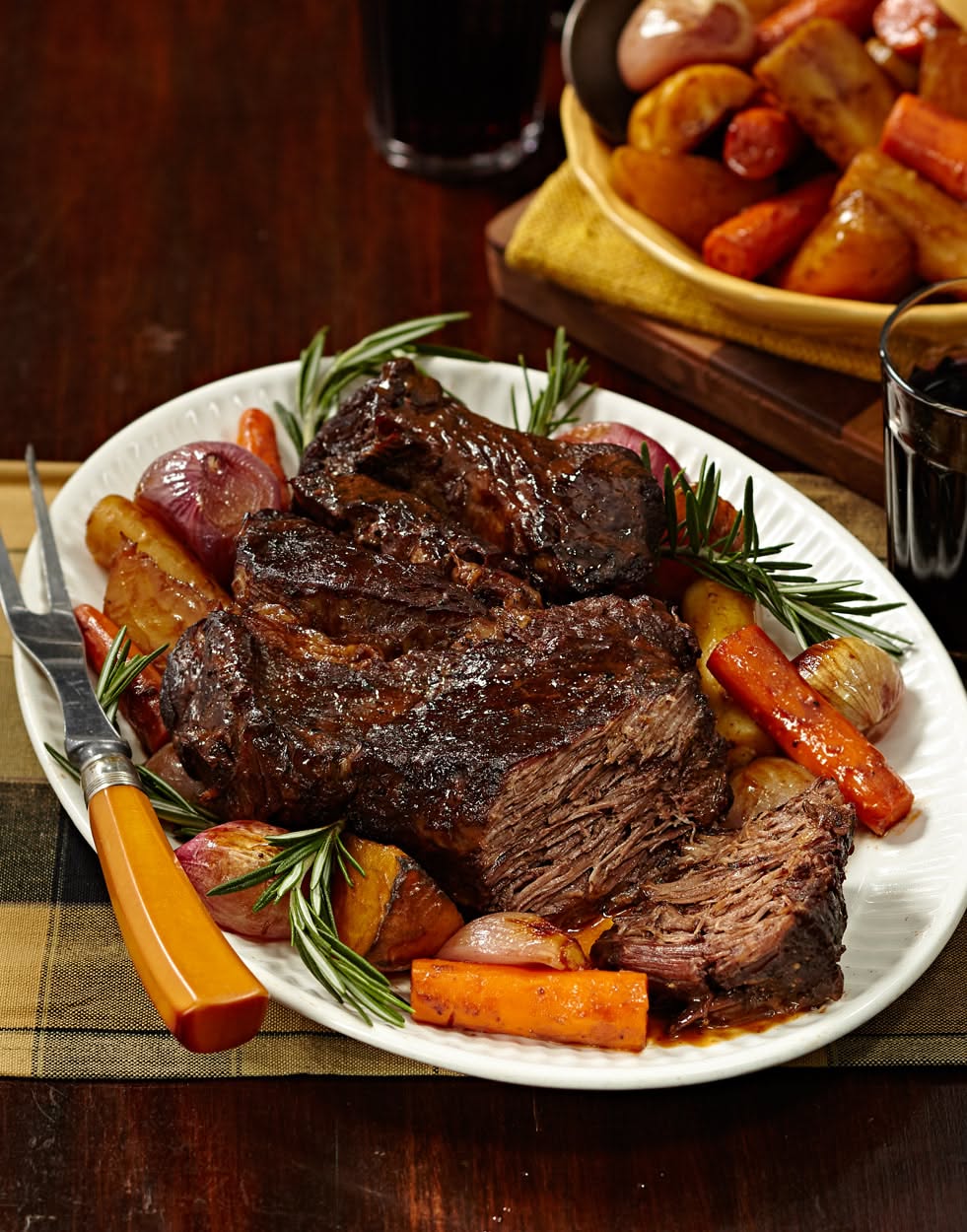 Slow-Roasted British Beef with Root Vegetables