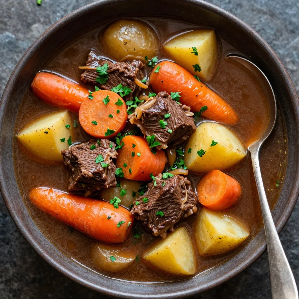 Slow-Roasted British Beef with Root Vegetables