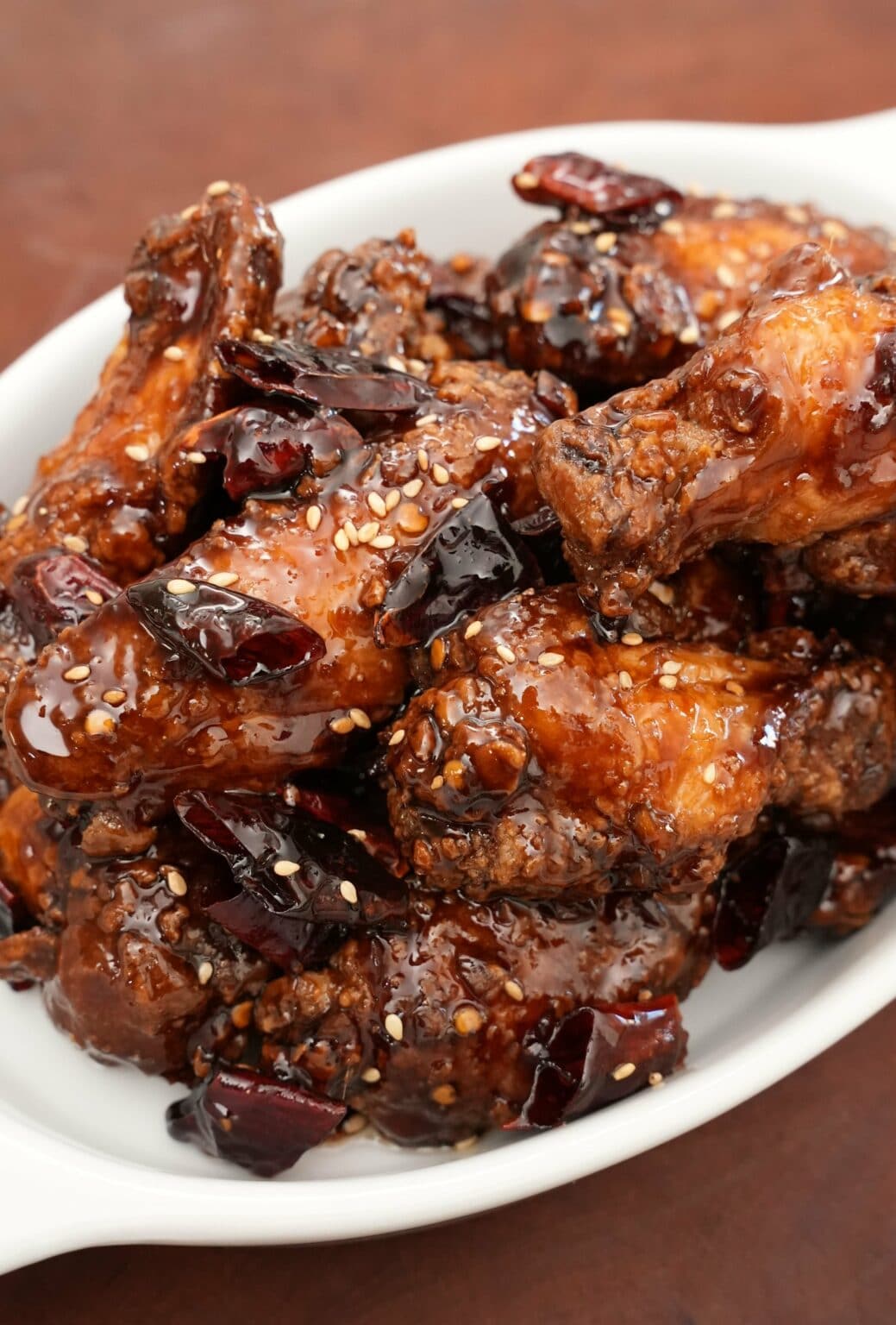 Double-Fried Korean Chicken Wings with Spicy Soy Garlic Glaze