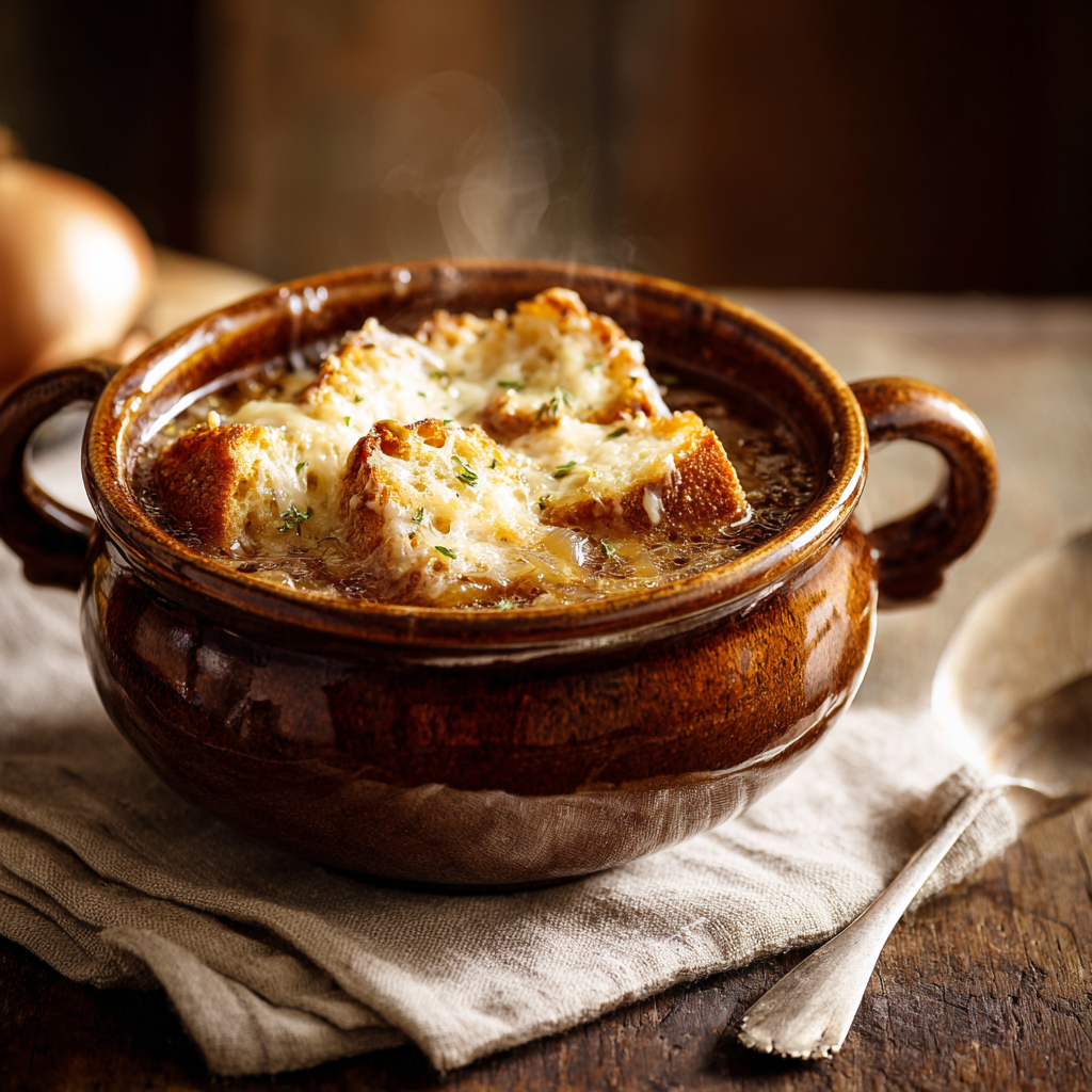 Classic French Onion Soup with Gruyère