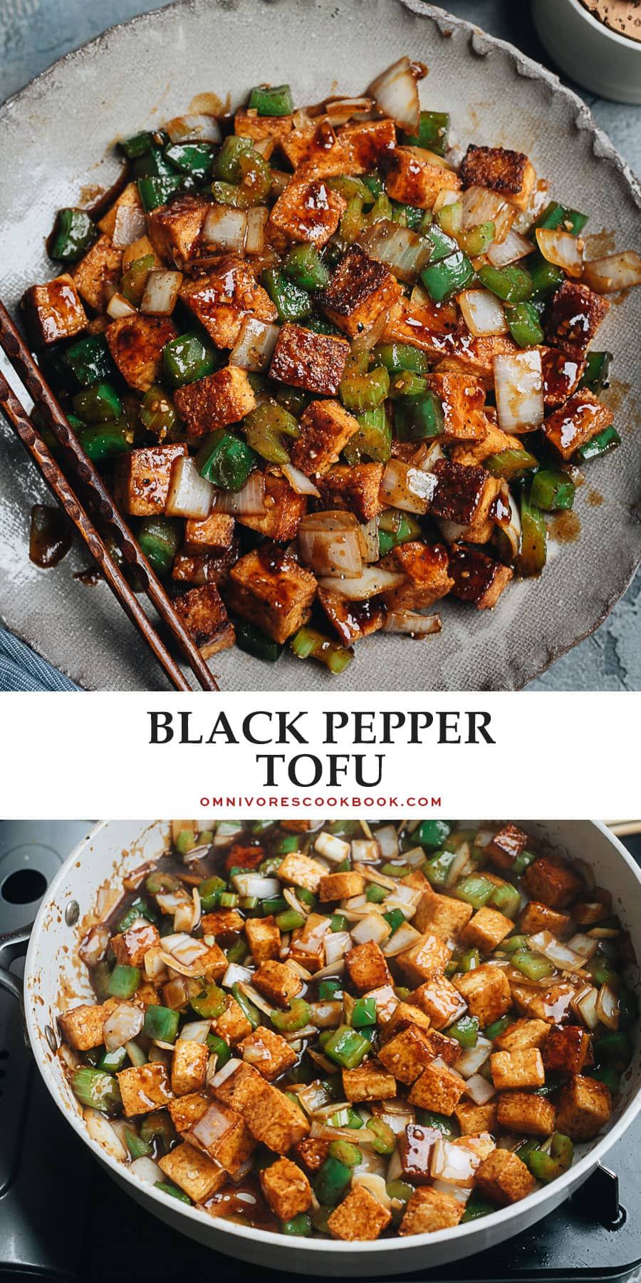 Stir-Fried Tofu with Spicy Black Bean Sauce and Bell Peppers