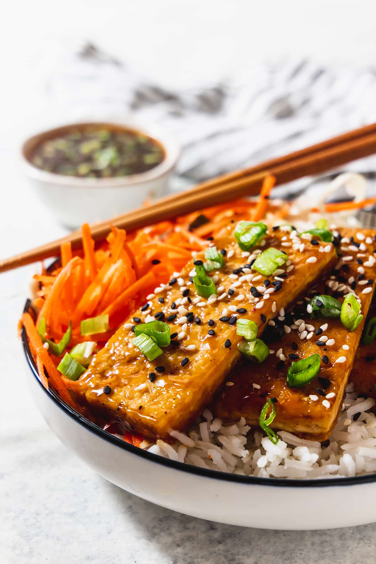 Spicy Sesame Tofu Bowls
