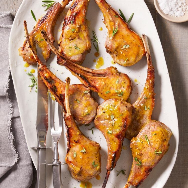 Macadamia-Crusted Lamb Chops with Bush Honey Glaze