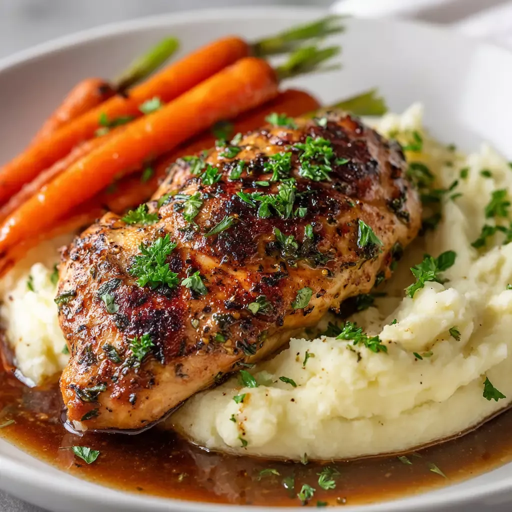 Pan-Seared Chicken with Herb Butter Sauce
