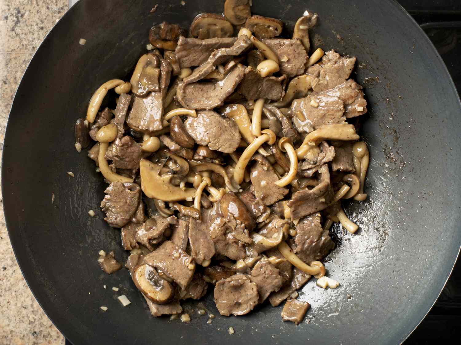 Stir-Fried British Beef and Ale Mushrooms with Thyme