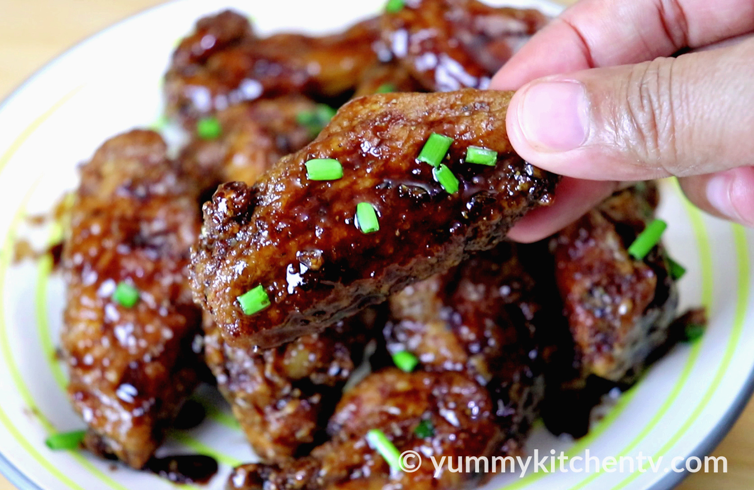 Double-Fried Korean Chicken Wings with Garlic Soy Glaze