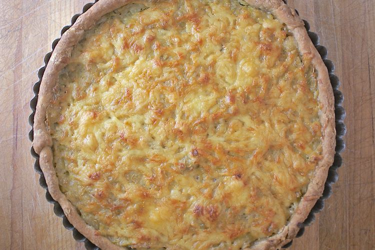 Baked Welsh Leek and Cheddar Tart