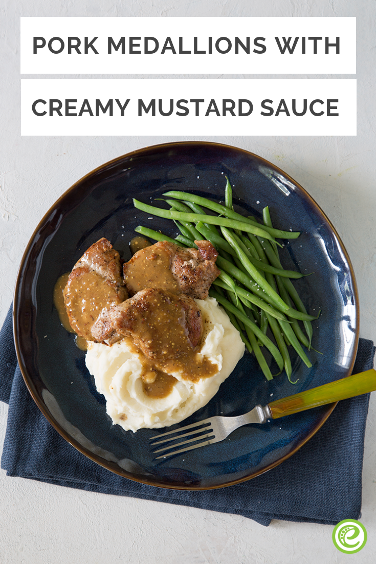 Pan-Seared Pork Medallions with Mustard Cream Sauce