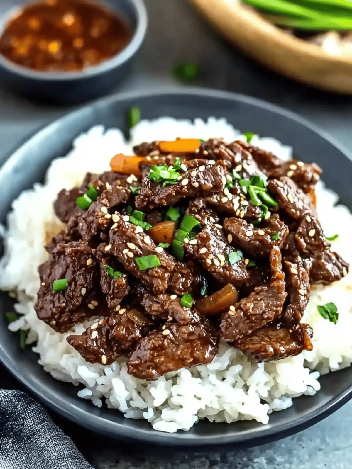 Sautéed Korean Beef Bulgogi with Sesame and Scallions