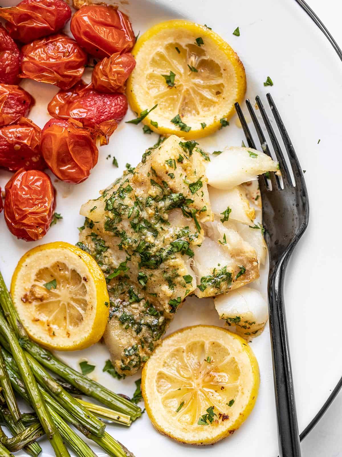 Baked Cod with Parsley-Caper Butter and New Potatoes
