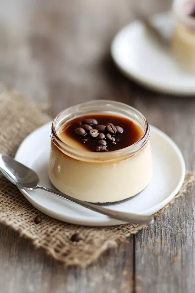 Vietnamese Coffee Panna Cotta with Condensed Milk