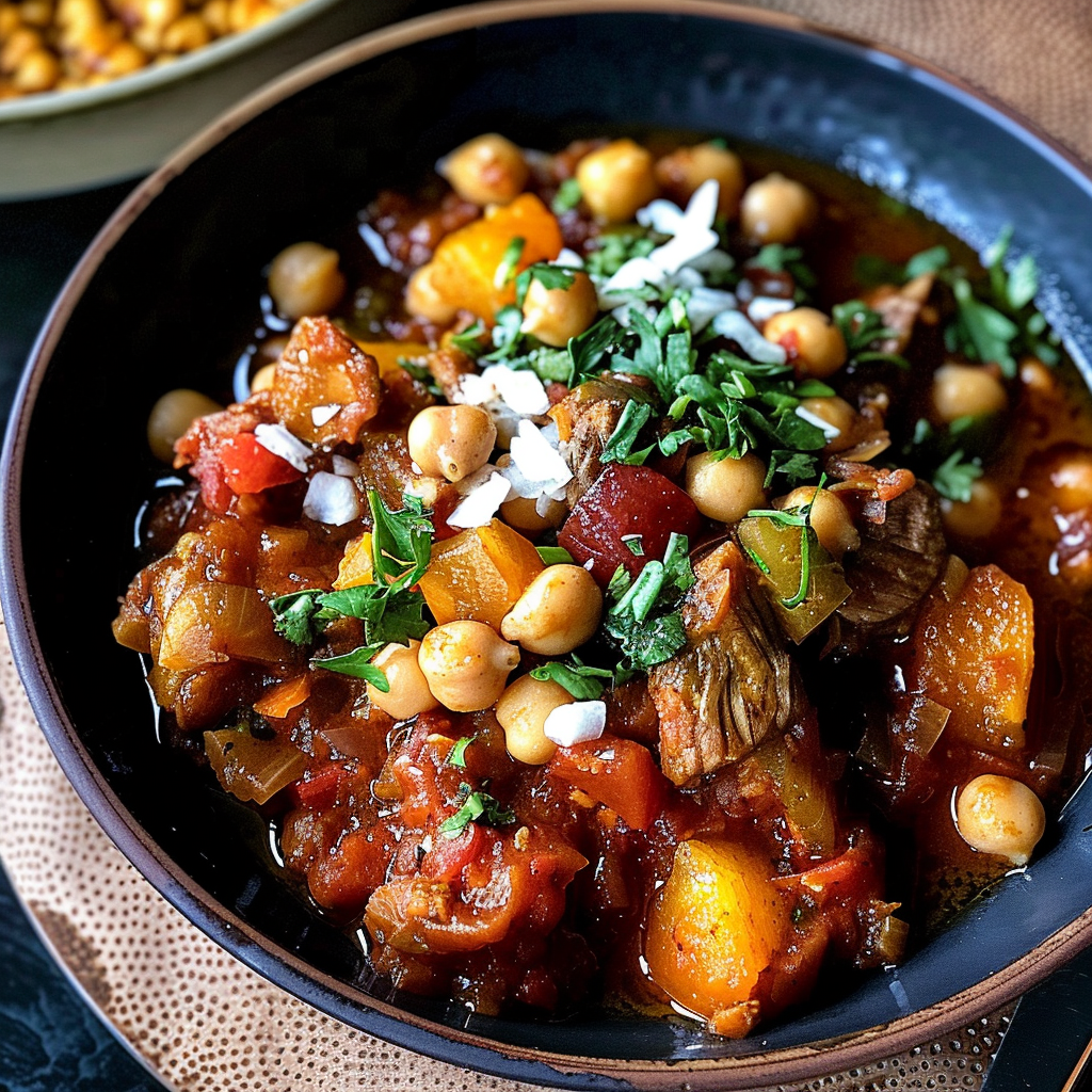 Slow-Cooked Moroccan Chickpea and Lamb Stew