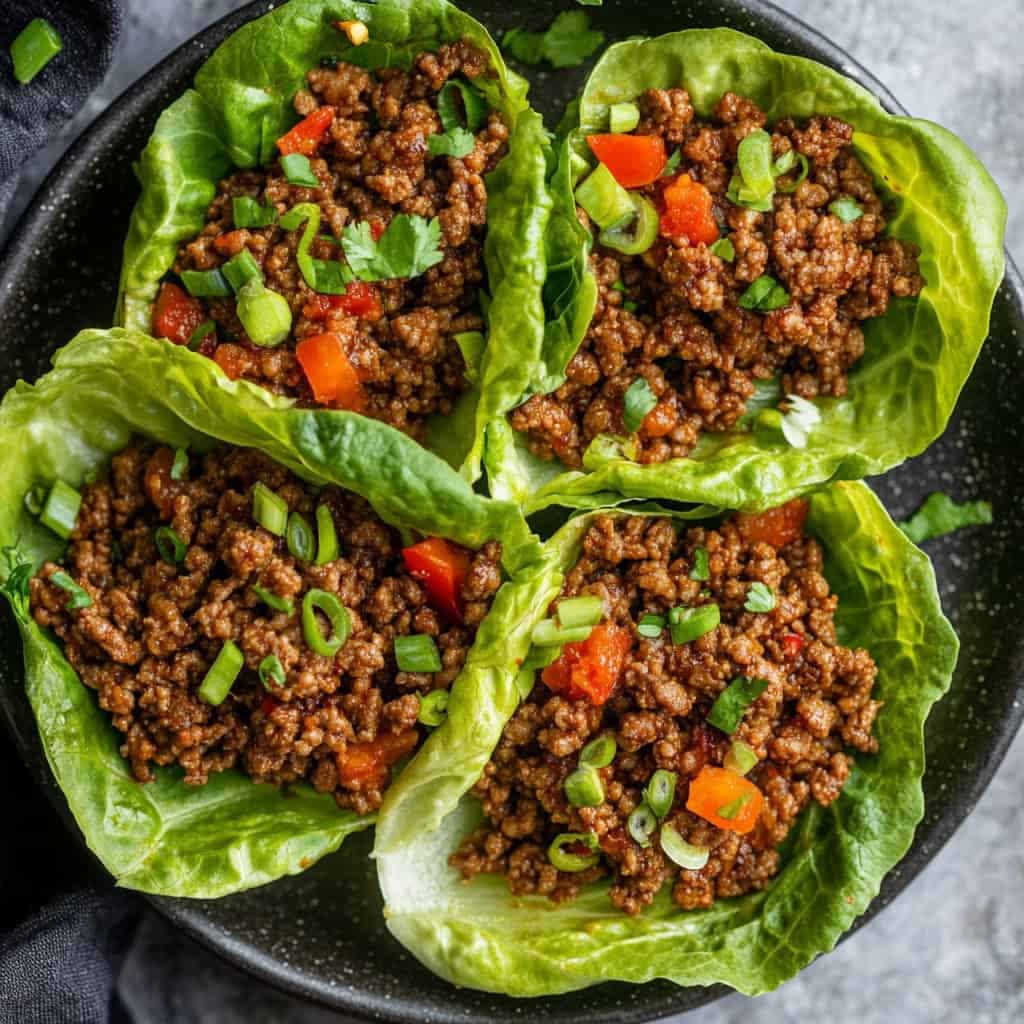 Keto Spiced Ground Beef Lettuce Wraps