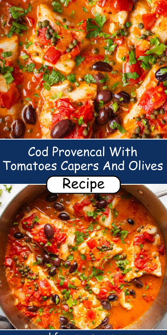 Baked Cod with Tomato-Caper Salsa and Basil