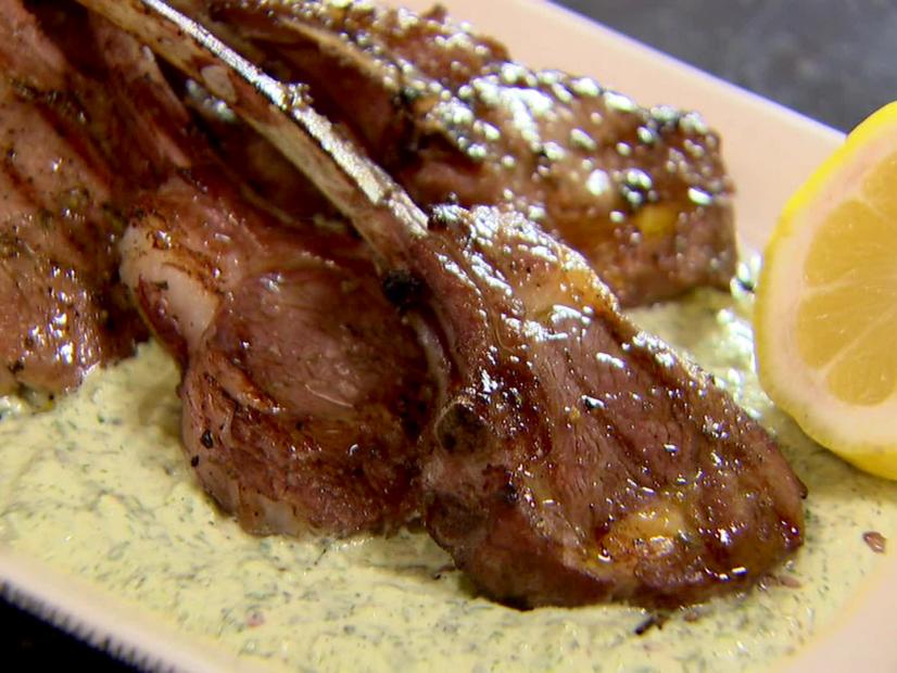 Grilled Citrus-Marinated Lamb Chops with Mint Yogurt Sauce