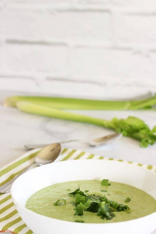 Hydrating Cucumber-Celery Soup with Avocado Cream
