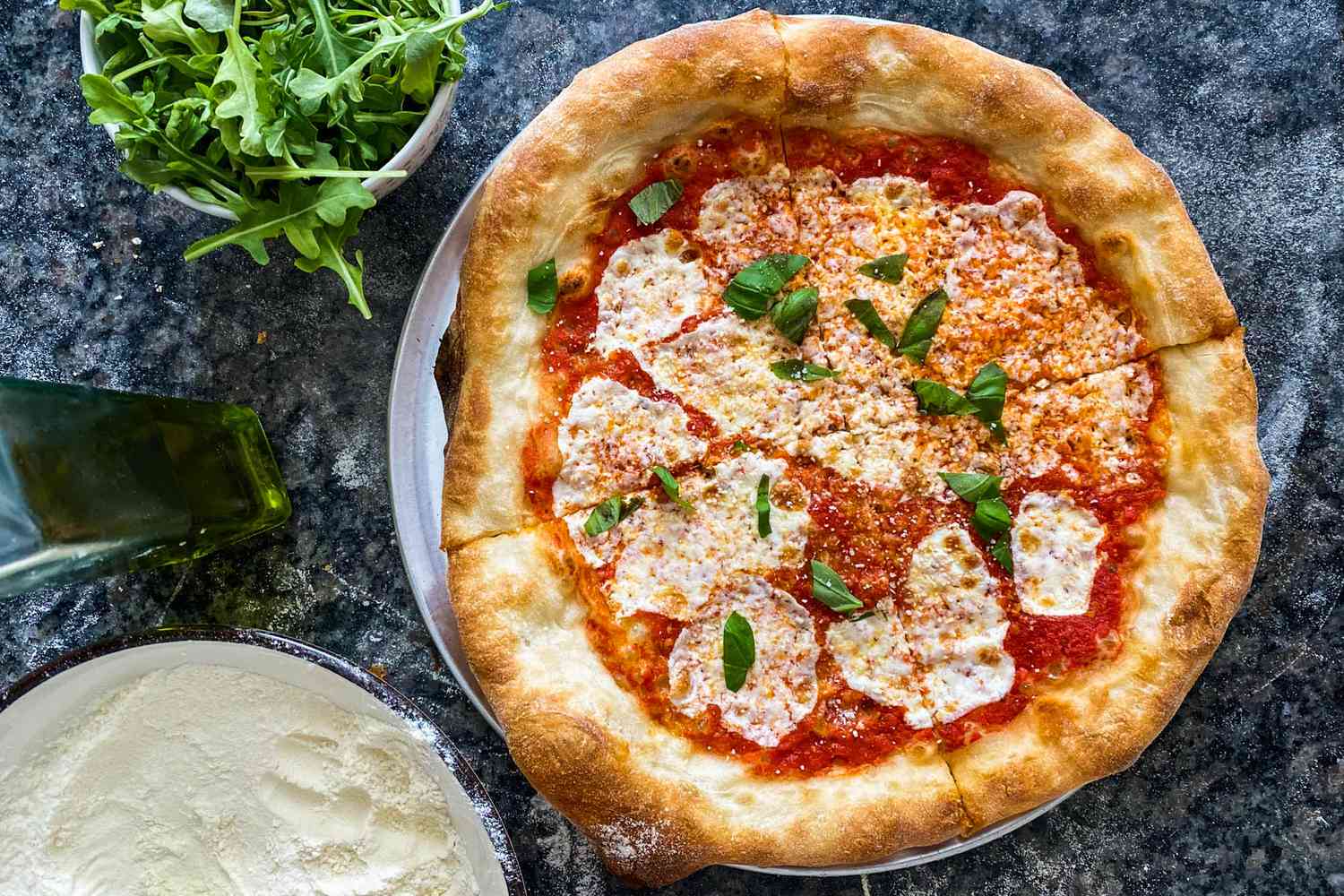 Classic Neapolitan Margherita Pizza with Fresh Basil