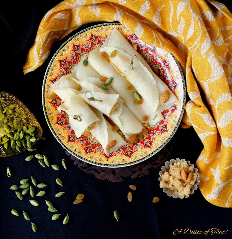 Sweet Rice Pitha with Coconut and Jaggery Filling