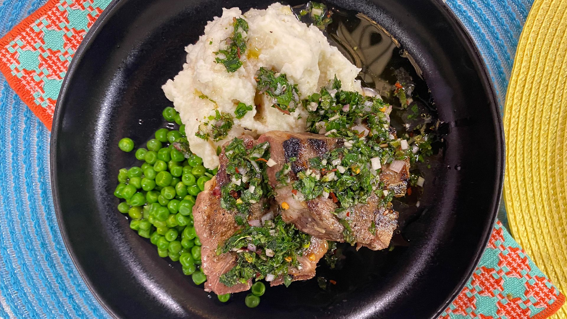 Grilled Citrus-Marinated Lamb Chops with Mint Chimichurri
