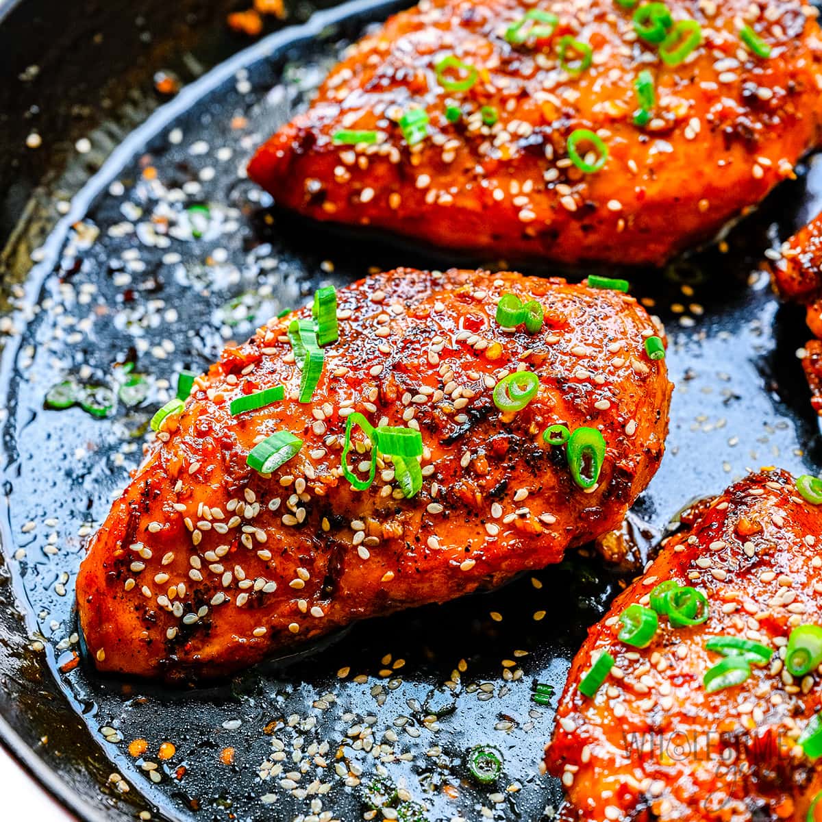 Pan-Seared Chicken with Spicy Honey Garlic Glaze