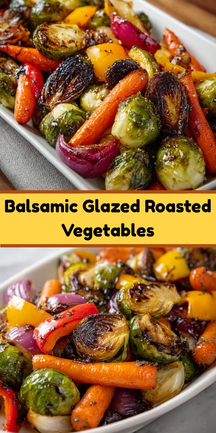 Sheet Pan Roasted Vegetables with Balsamic Glaze