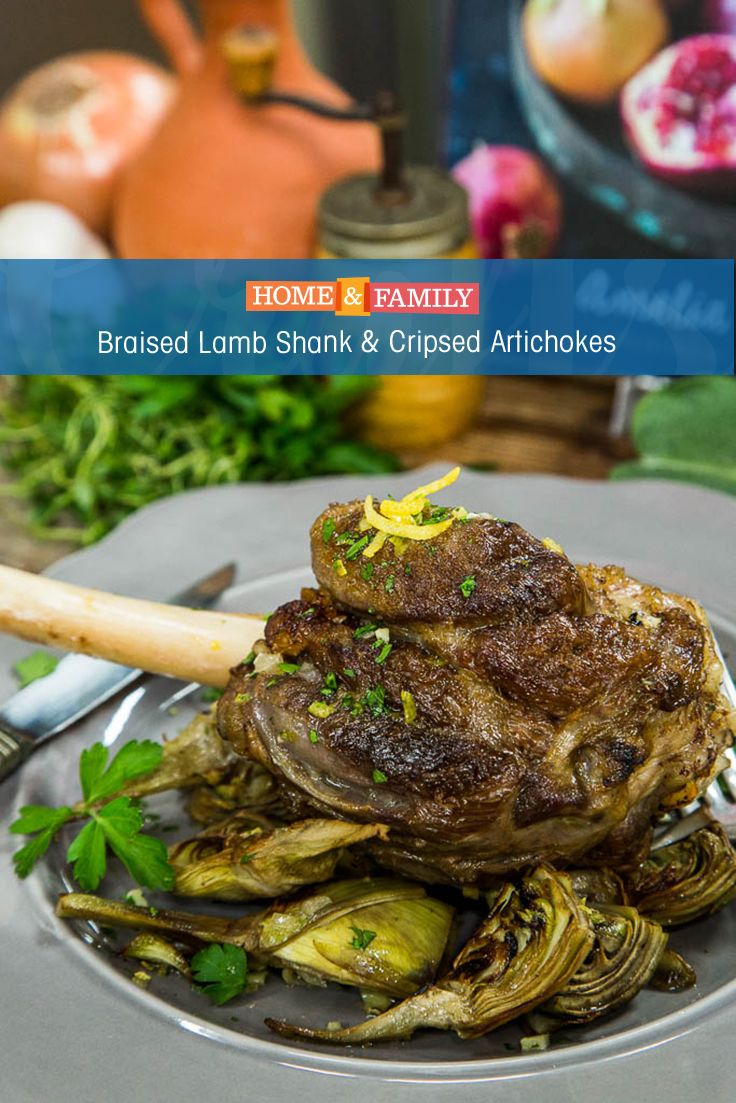 Slow-Cooked Lamb Shanks with Macadamia Nut and Rosemary Crust