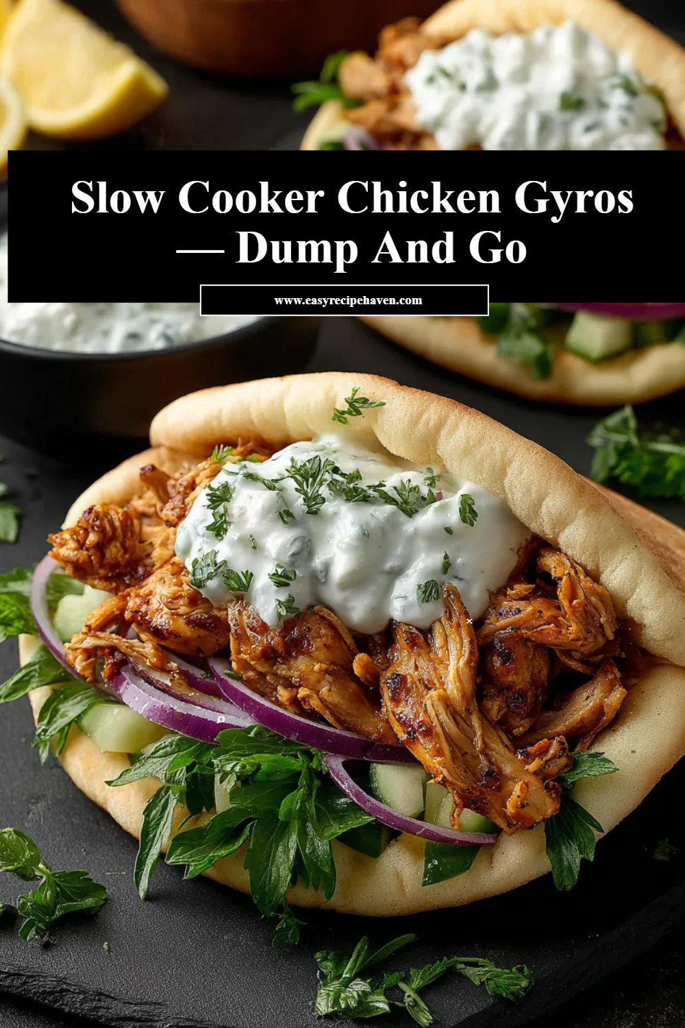 Slow-Cooked Chicken Souvlaki with Tzatziki Sauce