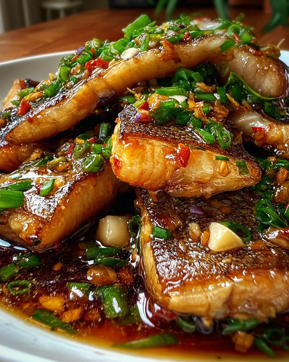 Stir-Fried Sea Bass with Ginger and Spring Onions