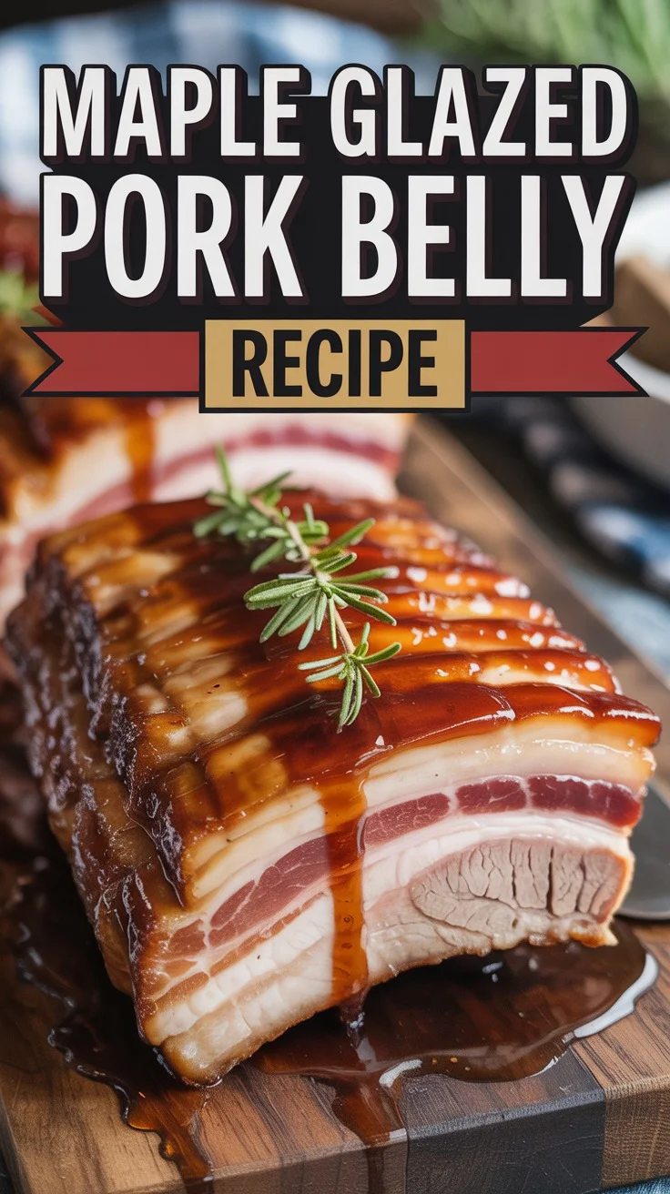 Maple-Glazed Smoked Pork Belly with Pickled Mustard Seeds