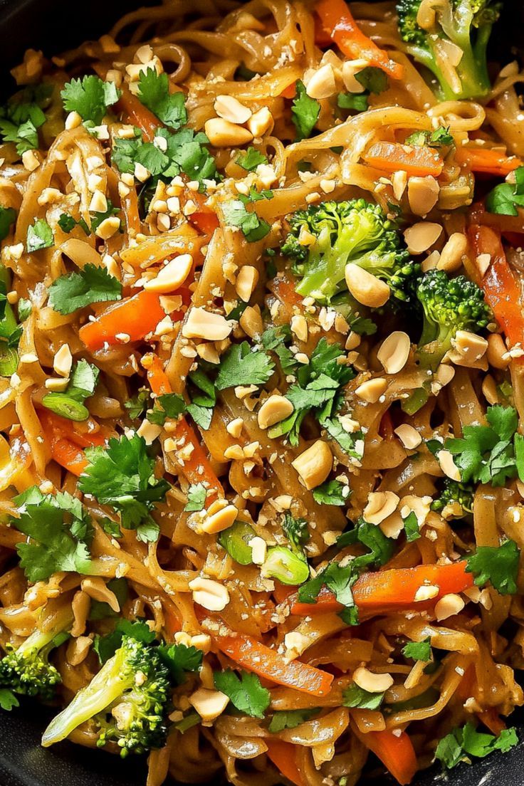 Stir-Fried Spicy Peanut Noodles with Crisp Vegetables