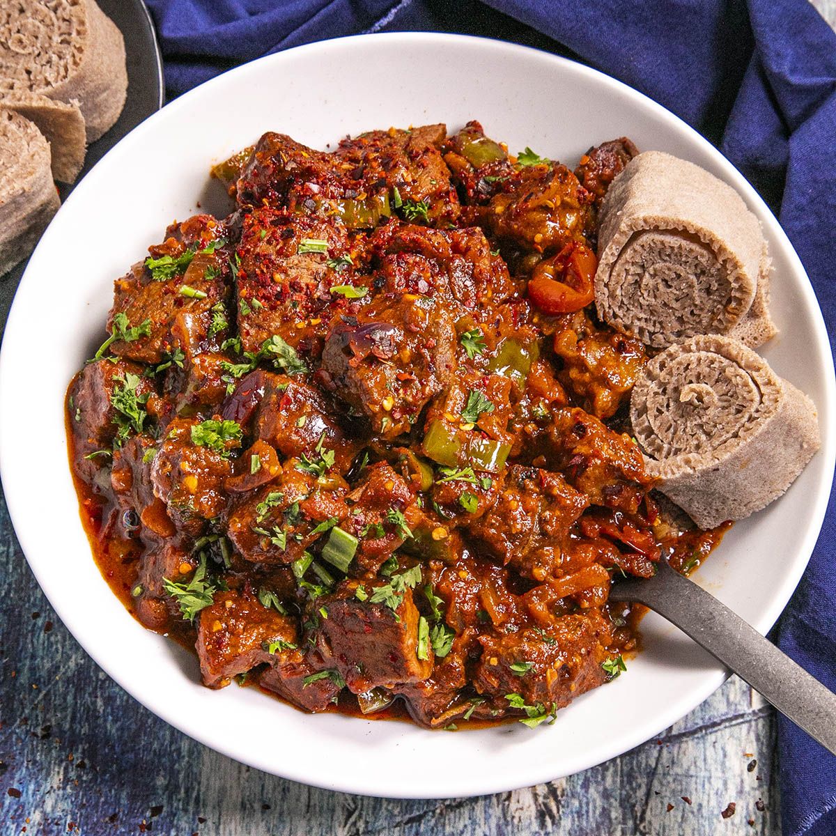 Ethiopian Awaze Beef Tibs with Spiced Chili Sauce